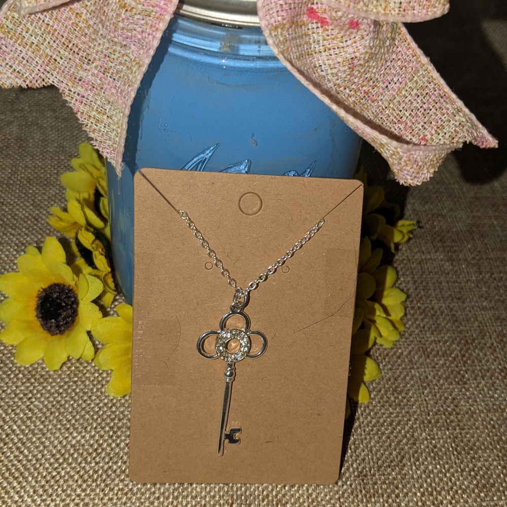 Silver Key Pendant Necklace